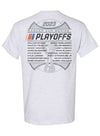 2023 Playoffs Roster Tee in White - Back View