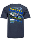 2024 Kansas Speedway Event T-Shirt in Blue - Back View