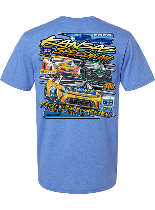 2026 Kansas Speedway Triple Header T-Shirt - Back View
