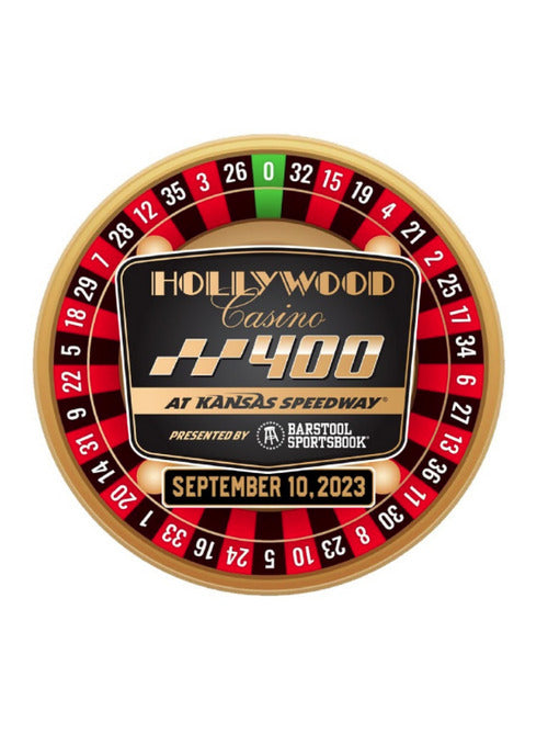 2023 Hollywood Casino 400 Spinning Layered Hatpin - Front View