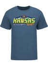2026 Kansas Speedway Triple Header T-Shirt in Blue - Front View