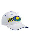 Kansas Checkered Hat in White - Angled Right Side View