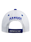 Kansas Checkered Hat in White - Back View