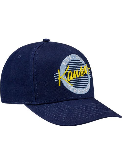 2026 Kansas Speedway Collegiate Hat In Blue - Angled Right Side View