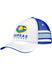 Kansas Speedway Striped Meshback Hat in White - Front left view