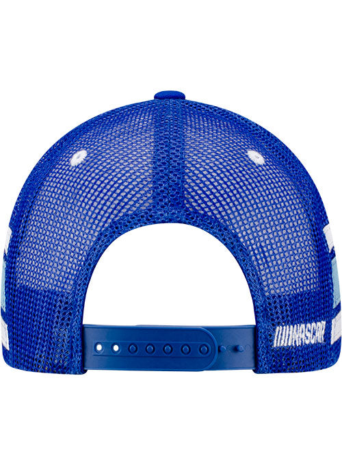 Kansas Speedway Striped Meshback Hat in White - back view