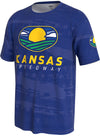 Kansas Speedway Sublimated Patriotic T-Shirt in Blue - Front View