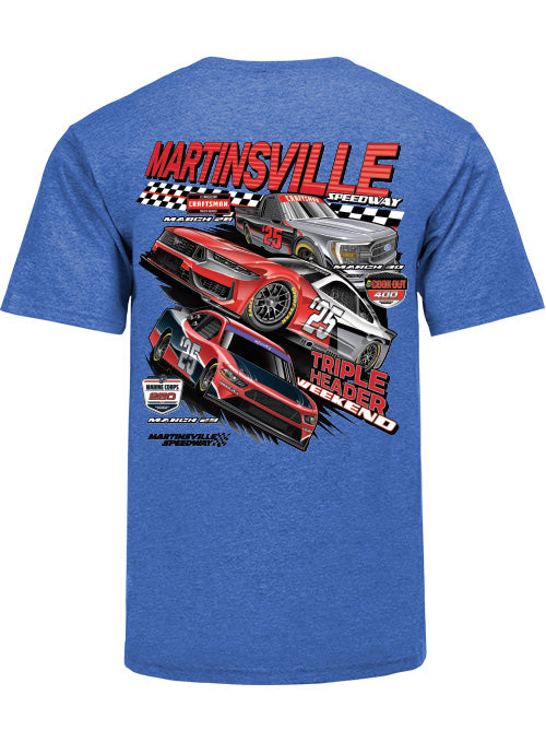 2025 Martinsville Speedway Triple Header Weekend T-Shirt | Pit Shop ...