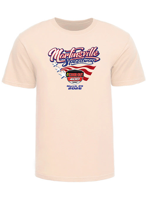 2026 Martinsville Speedway Event T-Shirt in White - Front View