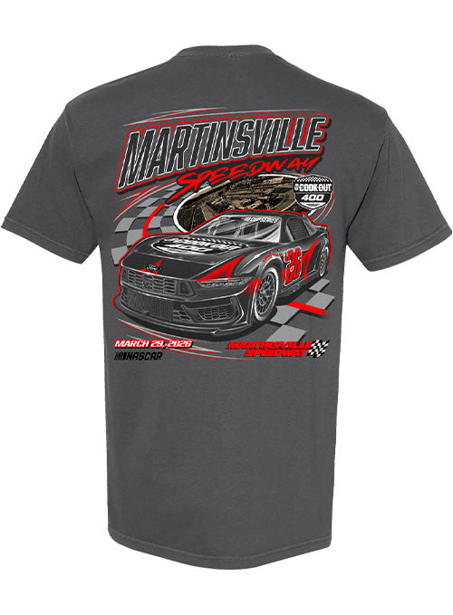 2026 Martinsville Speedway Ghost Car T-Shirt in Grey - Back View