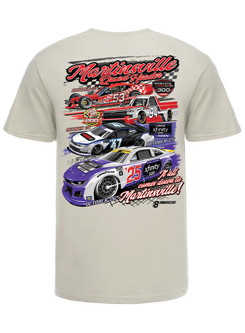 Martinsville Speedway 2025 Quadruple Header T-Shirt | Pit Shop Official ...