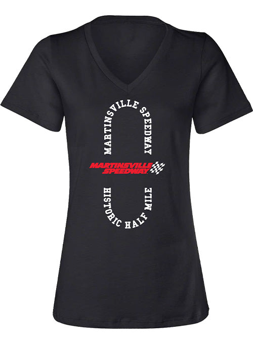 Ladies Martinsville Speedway Collegiate Track Outline Tee