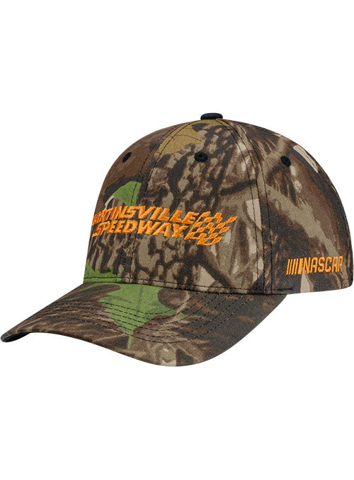 Martinsville Speedway Tree Camo Hat in Camo - Front Left View