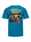 2023 Firekeepers Casino 400 Event T-Shirt in Blue - Back View