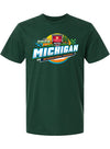 2026 Men's Michigan International Speedway Firekeepers Casino Tee in Green - Front View
