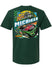 2026 Men's Michigan International Speedway Firekeepers Casino Tee in Green - Back View