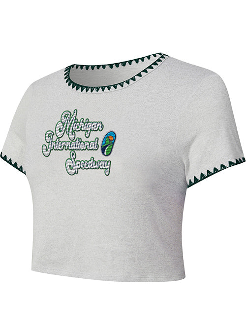 2026 Ladies Michigan International Speedway Neptune T-Shirt in White - Front View