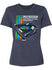 2026 Ladies Michigan International Speedway Retro Car Tee in Blue - Front view
