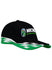 Michigan Checkered Hat in Black and Green - Angled Right Side View