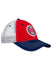 Michigan Retro Mesh Back Hat in Red, White, and Blue - Angled Right Side View