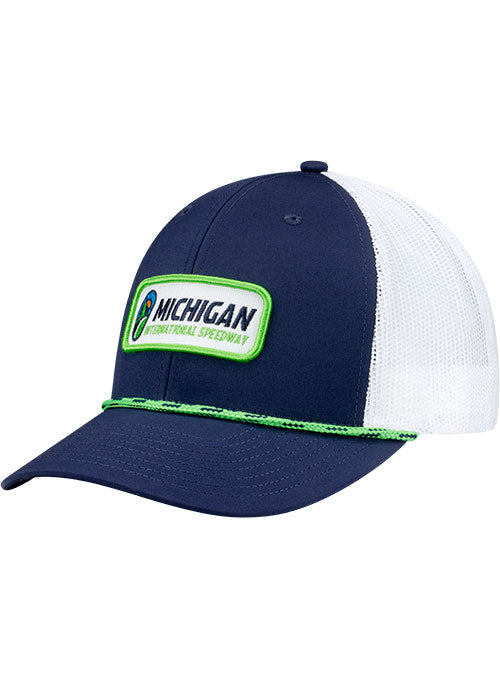 Michigan International Speedway Navy Rope Hat in Blue - Front Left View