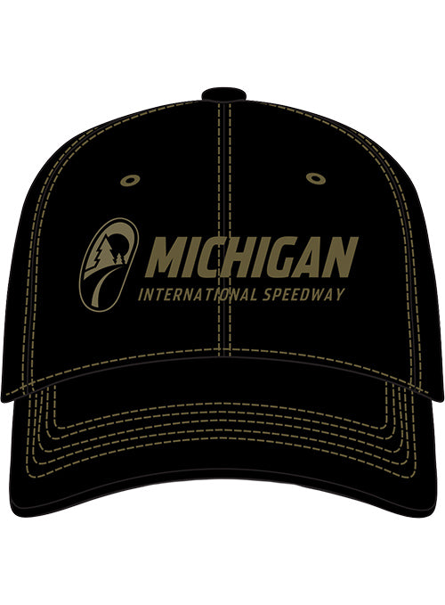 Michigan International Speedway Military Americana Hat in Black - Front View