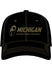 Michigan International Speedway Military Americana Hat in Black - Front View