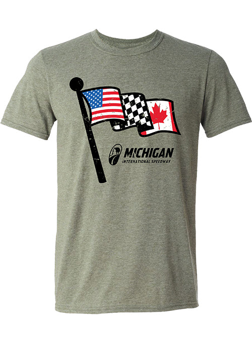 Michigan International Speedway USA & Canada T-Shirt in Grey - Front View