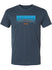 Michigan International Speedway Logo Design Tri-Blend T-Shirt in Blue - Front View
