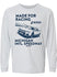 Michigan International Speedway Long Sleeve Performance Shirt in White - Front View