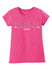 Michigan International Speedway Youth Girls Shimmer T-Shirt in Pink - Front View