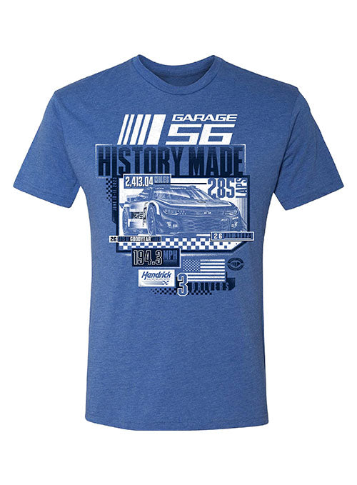 Garage 56 Stats T-Shirt in Blue - Front View