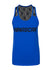 Ladies NASCAR Lace Tank Top in Blue - Front View