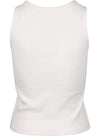 Ladies NASCAR Baby Rib Tank Top in White - Back View
