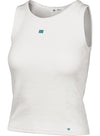 Ladies NASCAR Baby Rib Tank Top in white - Front View