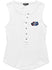 Ladies Flag and Anthem 250 Years of America NASCAR Salutes Tank Top in White - Front View