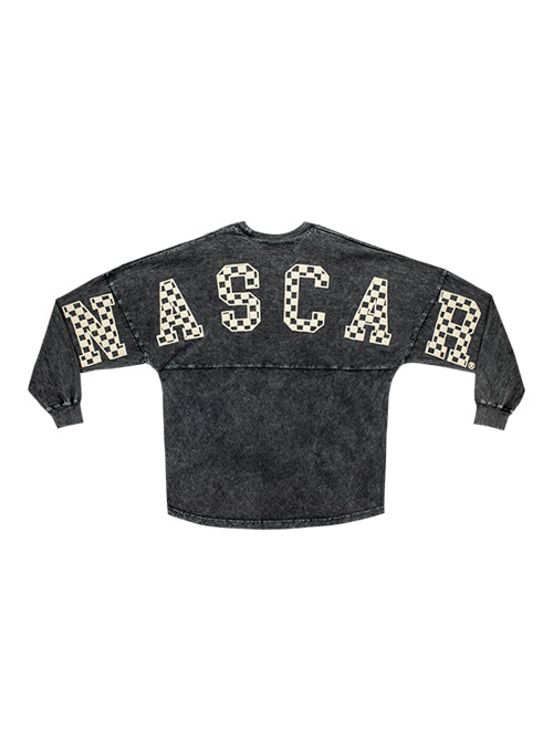 Ladies National Association for Stock Car Auto Racing Checkered Spirit Jersey in Black - Back View