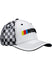 NASCAR Checkered Mesh Hat in White and Black - Angled Right Side View