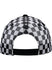NASCAR Checkered Mesh Hat in White and Black - Back View
