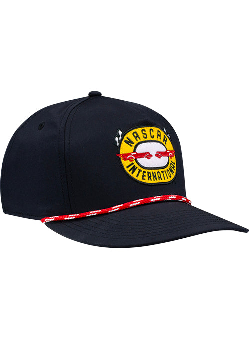 NASCAR International Retro Rope Hat In Black - Angled Right Side View