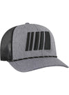 NASCAR Carbon Rope Trucker Hat in Grey - Front Right View