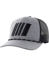 NASCAR Carbon Rope Trucker Hat in Grey - Front Left View