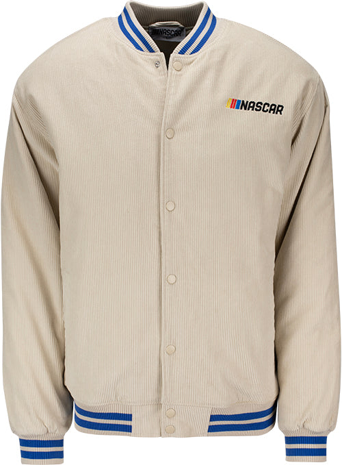 2026 NASCAR Corduroy Jacket In Tan - Front View