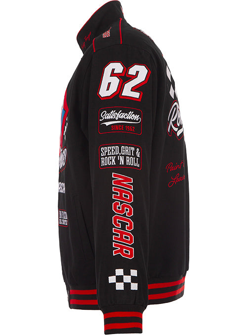 NASCAR x Rolling Stones Racing Jacket in Black - Left Side View