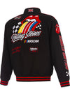 NASCAR x Rolling Stones Racing Jacket in Black - Back View
