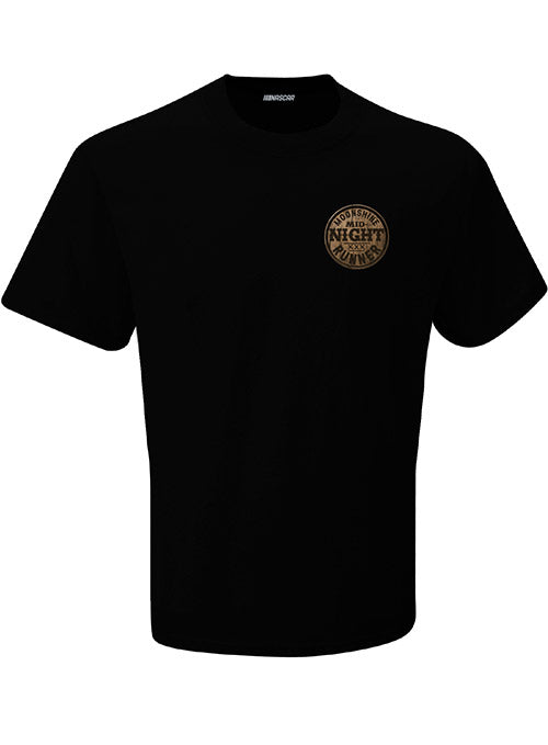 NASCAR Moonshine Midnight Runner T-Shirt in Black - Front View