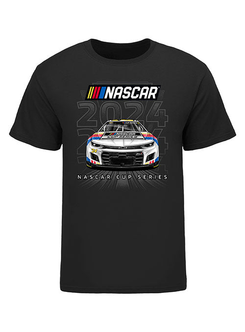 2024 NASCAR Schedule T-Shirt in Black - Front View