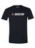 NASCAR Logo Drop Black T-Shirt in Black - Front View