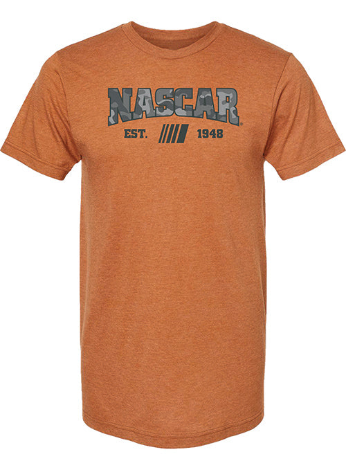 2026 NASCAR Rust Camo Tee in Orange - Front View