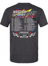 2027 NASCAR Schedule T-Shirt in Black - Back view